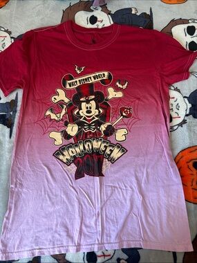 Disney Pink to Lavender Ombre Halloween 2017 Mickey Tee